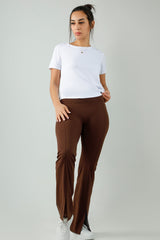 Flared front cut Leggings